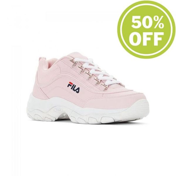 Fila Women's Strada Low Wmn Chalk Trainers Shoe - Pink | UK-724GCHRAI
